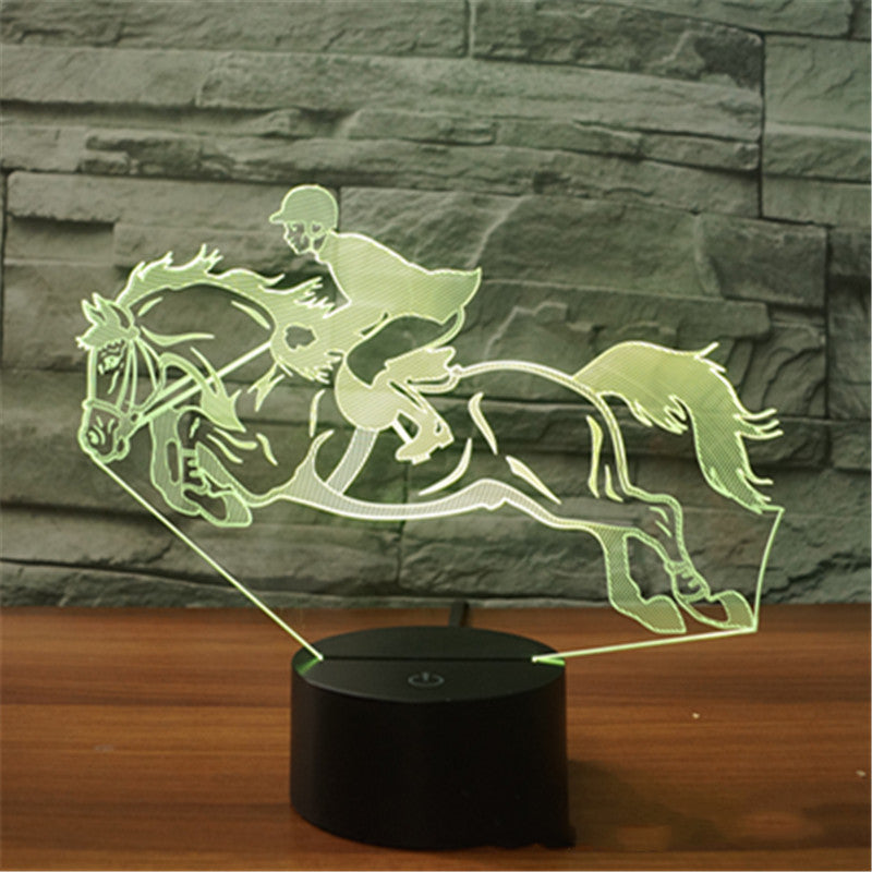 Horse Riding Colorful LED Touch Light