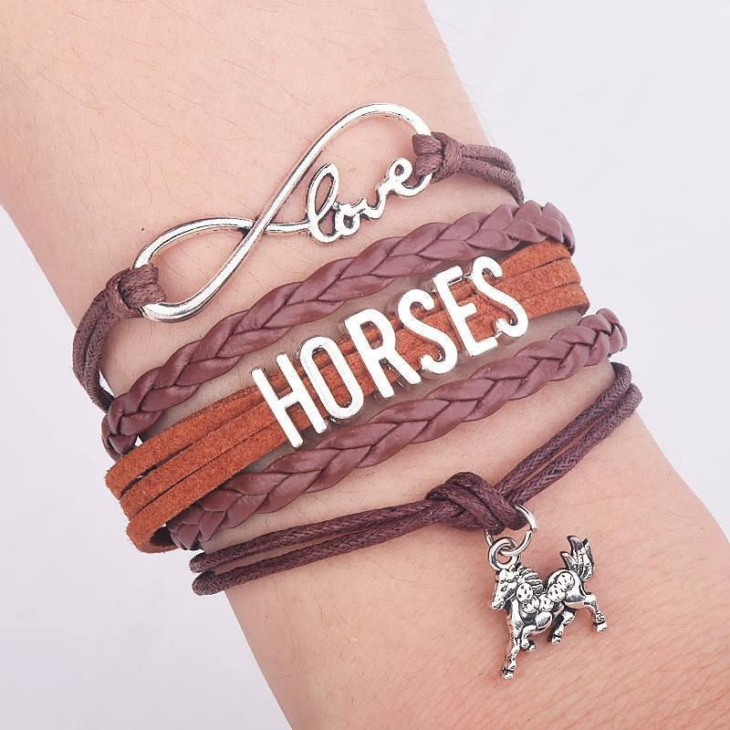 LOVE FOR HORSES LEATHER BRACELET