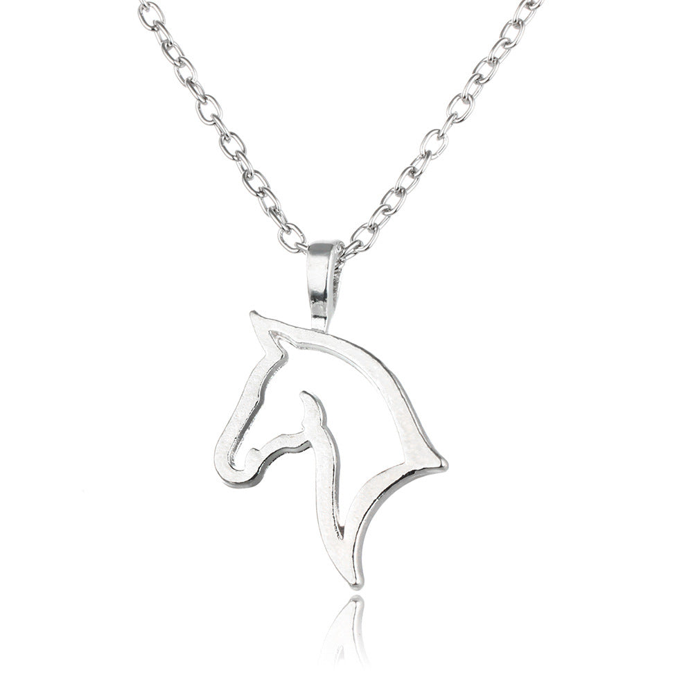 Necklace Horse Silver Plated