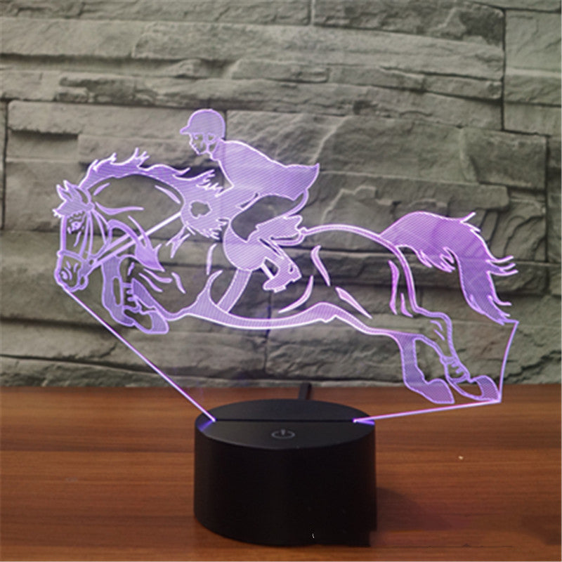 Horse Riding Colorful LED Touch Light