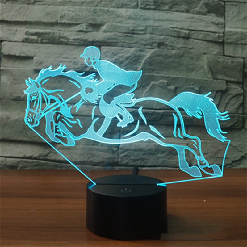 Horse Riding Colorful LED Touch Light