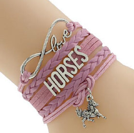 LOVE FOR HORSES LEATHER BRACELET